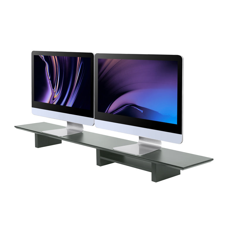 tablette support d'écran coloris gris cendré