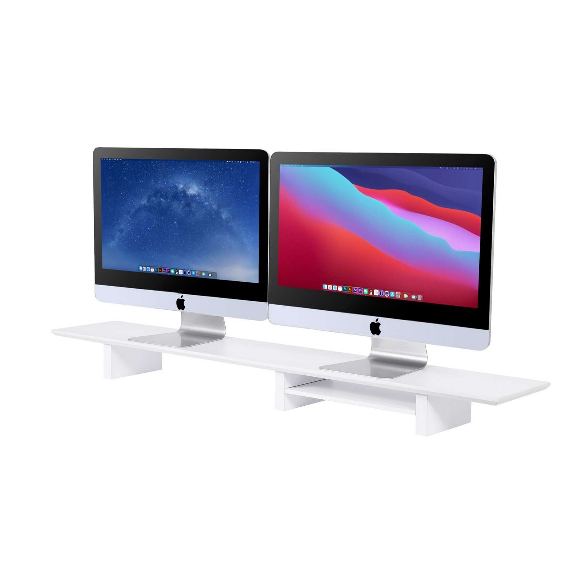 tablette support d'écran coloris blanc