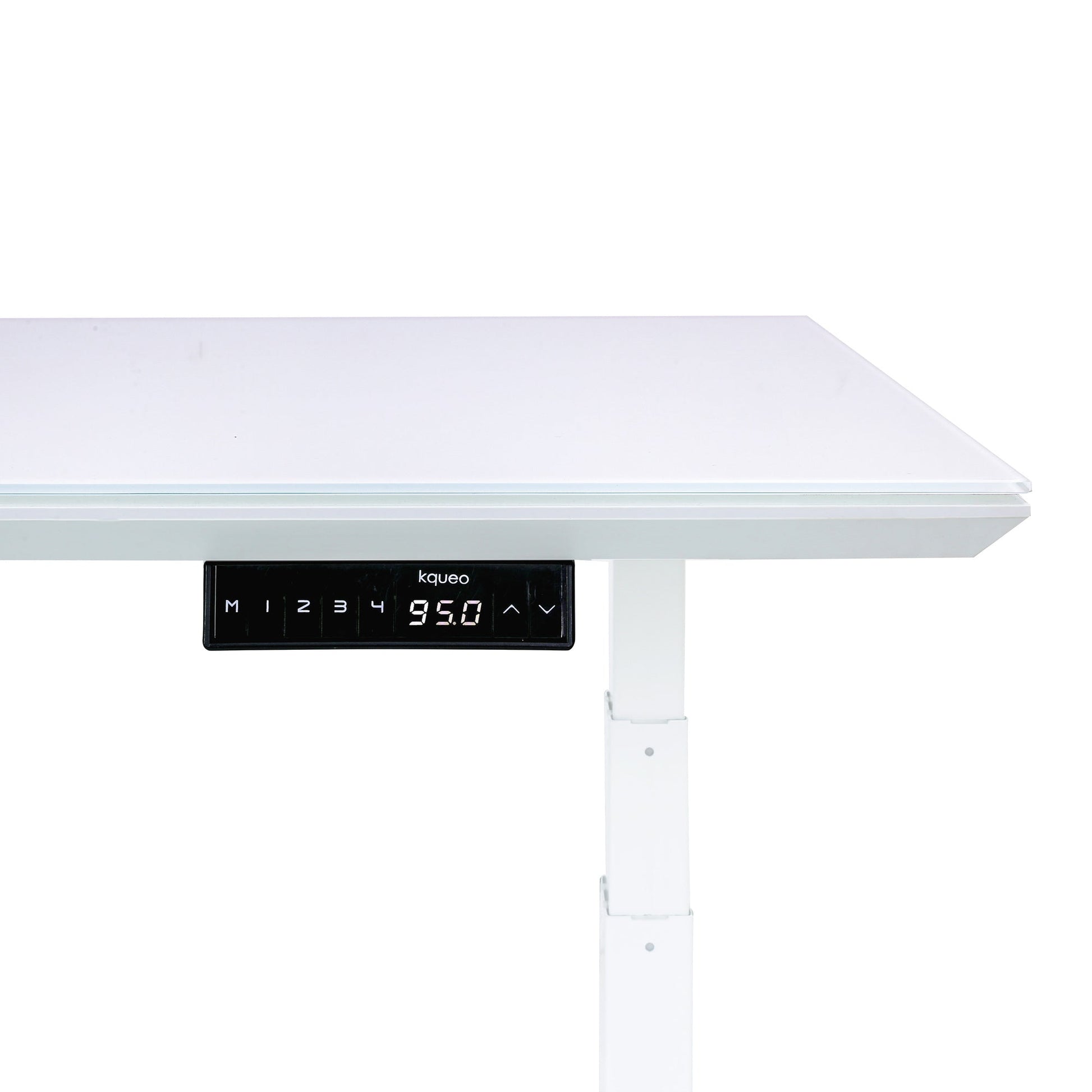 bureau assis debout EXECUTIVE blanc panneau de contrôle